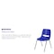 Flash Furniture Stach Chair, Navy w/Chrome Frame, 16"H RUT-16-NVY-CHR-GG - alternate 2