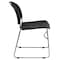 Flash Furniture Stack Chair, Chrome Frame, Blk, 800 lb. RUT-188-BK-CHR-GG - alternate 5