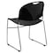 Flash Furniture Stack Chair, Chrome Frame, Blk, 800 lb. RUT-188-BK-CHR-GG - alternate 8