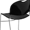 Flash Furniture Stack Chair, Chrome Frame, Blk, 800 lb. RUT-188-BK-CHR-GG - alternate 10