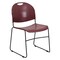 Flash Furniture Burgundy Plastic Sled Stack Chair RUT-188-BY-GG - alternate 6
