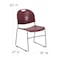 Flash Furniture Burgundy Plastic Sled Stack Chair RUT-188-BY-GG - alternate 2