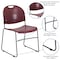Flash Furniture Burgundy Plastic Sled Stack Chair RUT-188-BY-GG - alternate 8