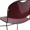 Flash Furniture Burgundy Plastic Sled Stack Chair RUT-188-BY-GG - alternate 5
