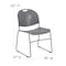Flash Furniture Stack Chair, Gray w/ Black Frame RUT-188-GY-GG - alternate 7