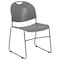 Flash Furniture Stack Chair, Gray w/ Black Frame RUT-188-GY-GG - alternate 8