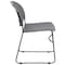Flash Furniture Stack Chair, Gray w/ Black Frame RUT-188-GY-GG - alternate 10
