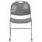 Flash Furniture Stack Chair, Gray w/ Black Frame RUT-188-GY-GG - alternate 9