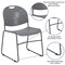 Flash Furniture Stack Chair, Gray w/ Black Frame RUT-188-GY-GG - alternate 6