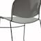 Flash Furniture Stack Chair, Gray w/ Black Frame RUT-188-GY-GG - alternate 5