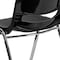Flash Furniture Stack Chair, Plastic, Black, 18" H RUT-18-BK-CHR-GG - alternate 6