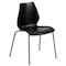 Flash Furniture Stack Chair, Plastic, Black, 17.25" H RUT-288-BK-GG - alternate 2