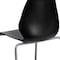 Flash Furniture Stack Chair, Plastic, Black, 17.25" H RUT-288-BK-GG - alternate 6