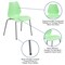 Flash Furniture Stack Chair, Plastic, Green w/Silver Frame RUT-288-GREEN-GG - alternate 5