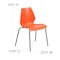 Flash Furniture Plastic Stack Chair, Orange RUT-288-ORANGE-GG - alternate 5
