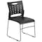 Flash Furniture Stack Chair, Plastic, Black, 17.50" H RUT-2-BK-GG - alternate 2