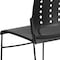 Flash Furniture Stack Chair, Plastic, Black, 17.50" H RUT-2-BK-GG - alternate 9