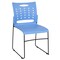Flash Furniture Stack Chair, Blue Plastic, Sled Base RUT-2-BL-GG - alternate 3