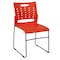 Flash Furniture Stack Chair, Orange Plastic, Sled Base RUT-2-OR-GG - alternate 2