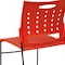 Flash Furniture Stack Chair, Orange Plastic, Sled Base RUT-2-OR-GG - alternate 7