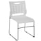 Flash Furniture Stack Chair, White Plastic, Sled Base RUT-2-WH-GG - alternate 7