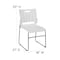 Flash Furniture Stack Chair, White Plastic, Sled Base RUT-2-WH-GG - alternate 2