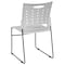 Flash Furniture Stack Chair, White Plastic, Sled Base RUT-2-WH-GG - alternate 4