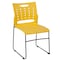 Flash Furniture Stack Chair, Yellow Plastic, Sled Base RUT-2-YL-GG - alternate 6