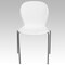Flash Furniture Stack Chair, Plastic, 551 lb. Capacity, Wht RUT-3-WH-GG - alternate 3