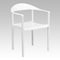 Flash Furniture Cafe Chair, Stackable, Plastic, White RUT-418-WH-GG - alternate 3