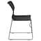 Flash Furniture Stack Chair, Plastic, Black, 31.75" H RUT-438-BK-GG - alternate 10