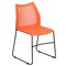 Flash Furniture Sled Stack Chair, Plastic, Air-Vent Bck, OR RUT-498A-ORANGE-GG - alternate 3