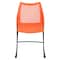 Flash Furniture Sled Stack Chair, Plastic, Air-Vent Bck, OR RUT-498A-ORANGE-GG - alternate 9