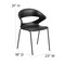 Flash Furniture Stack Chair, 440 lb. Capacity, Black RUT-4-BK-GG - alternate 4