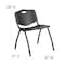 Flash Furniture Stack Chair, Plastic, Black, 29.75" H RUT-D01-BK-GG - alternate 6