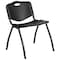 Flash Furniture Stack Chair, Plastic, Black, 29.75" H RUT-D01-BK-GG - alternate 7