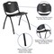 Flash Furniture Stack Chair, Plastic, Black, 29.75" H RUT-D01-BK-GG - alternate 5