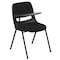 Flash Furniture Right Handed Tablet Arm Chair, Plastic, Bk, 21" W, 25.5" L, 32" H, Black RUT-EO1-01-PAD-RTAB-GG - alternate 2