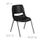 Flash Furniture Stack Chair, Plastic, Black, 32" H RUT-EO1-BK-GG - alternate 6