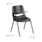 Flash Furniture Tablet Arm Chair, Right Hand Flip-Up, Blk, 21" W, 25.5" L, 32" H, Black RUT-EO1-BK-RTAB-GG - alternate 6