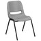 Flash Furniture Stack Chair, Ergo Shell, Plastic, Gray RUT-EO1-GY-GG - alternate 4