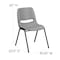 Flash Furniture Stack Chair, Ergo Shell, Plastic, Gray RUT-EO1-GY-GG - alternate 2