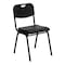Flash Furniture Stack Chair, Plastic, Black, 400 lb. Capcty RUT-GK01-BK-GG - alternate 3
