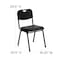 Flash Furniture Stack Chair, Plastic, Black, 400 lb. Capcty RUT-GK01-BK-GG - alternate 8