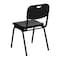 Flash Furniture Stack Chair, Plastic, Black, 400 lb. Capcty RUT-GK01-BK-GG - alternate 5