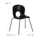 Flash Furniture Stack Chair, Plastic, Black RUT-NC258-BK-GG - alternate 3