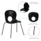 Flash Furniture Stack Chair, Plastic, Black RUT-NC258-BK-GG - alternate 5