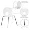 Flash Furniture Stack Chair, Plastic, 770 lb. Capacity, Wht RUT-NC258-WHITE-GG - alternate 6