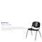 Flash Furniture Stack Chair, Plastic, Black RUT-NF01A-BK-GG - alternate 2