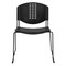 Flash Furniture Stack Chair, Plastic, Black w/Black Frame RUT-NF02-BK-GG - alternate 9